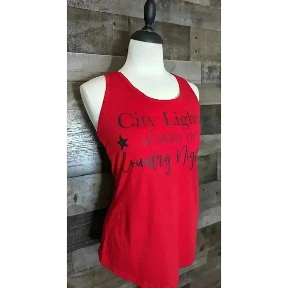 New Country Nights Racerback Tank Top Size L - Picture 1 of 3